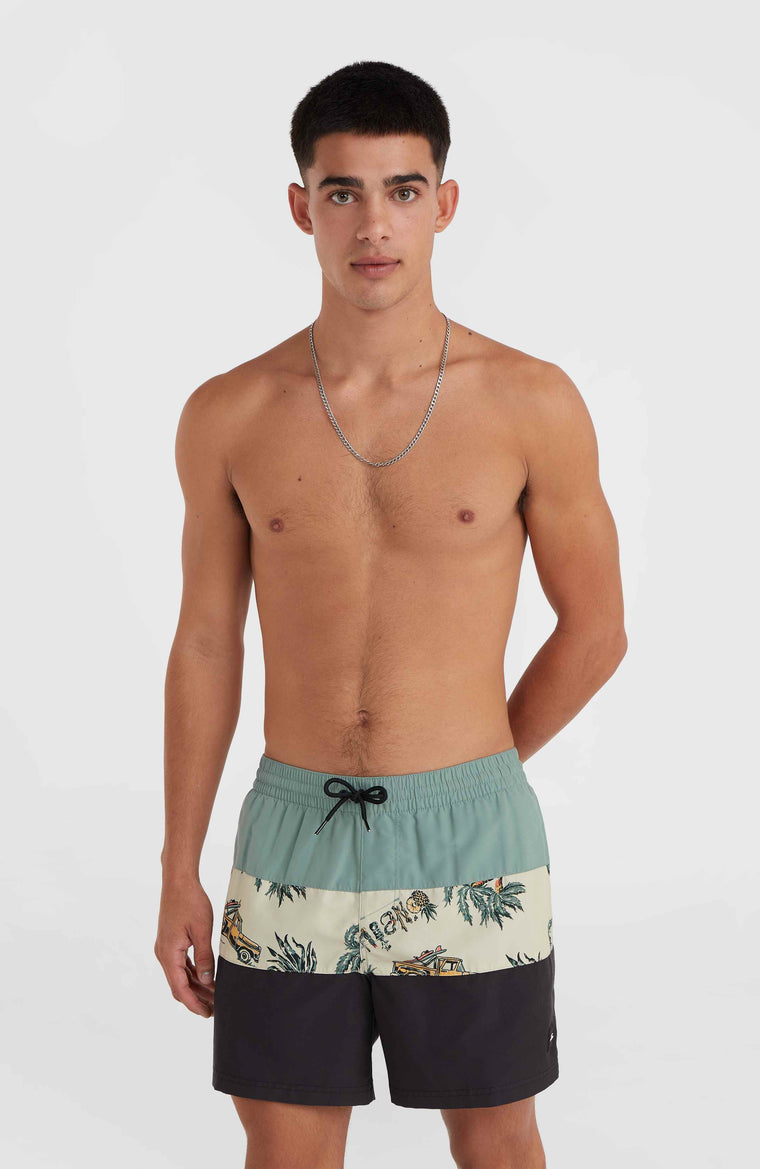 Mix and Match Cali Block 15'' Swim Shorts | Beige Venice Beach
