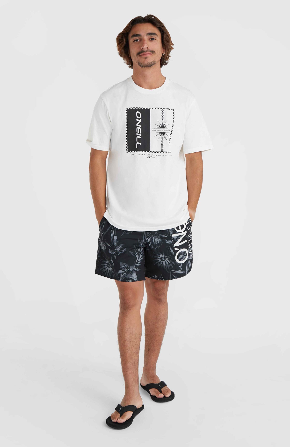 Mix and Match Cali 16'' Swim Shorts | Black Tonal Tropican