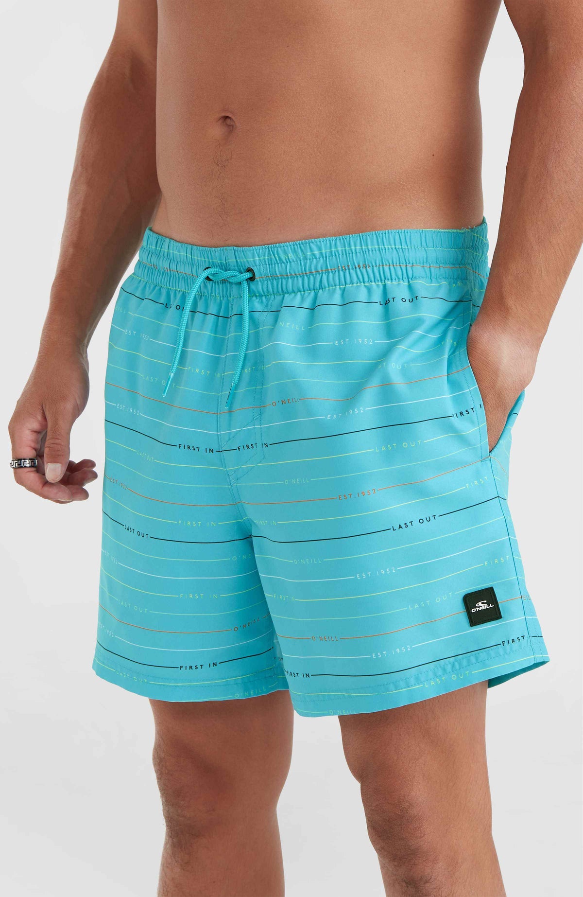 Jack O'Neill Cali First 15'' Swim Shorts | Blue First Name Stripe