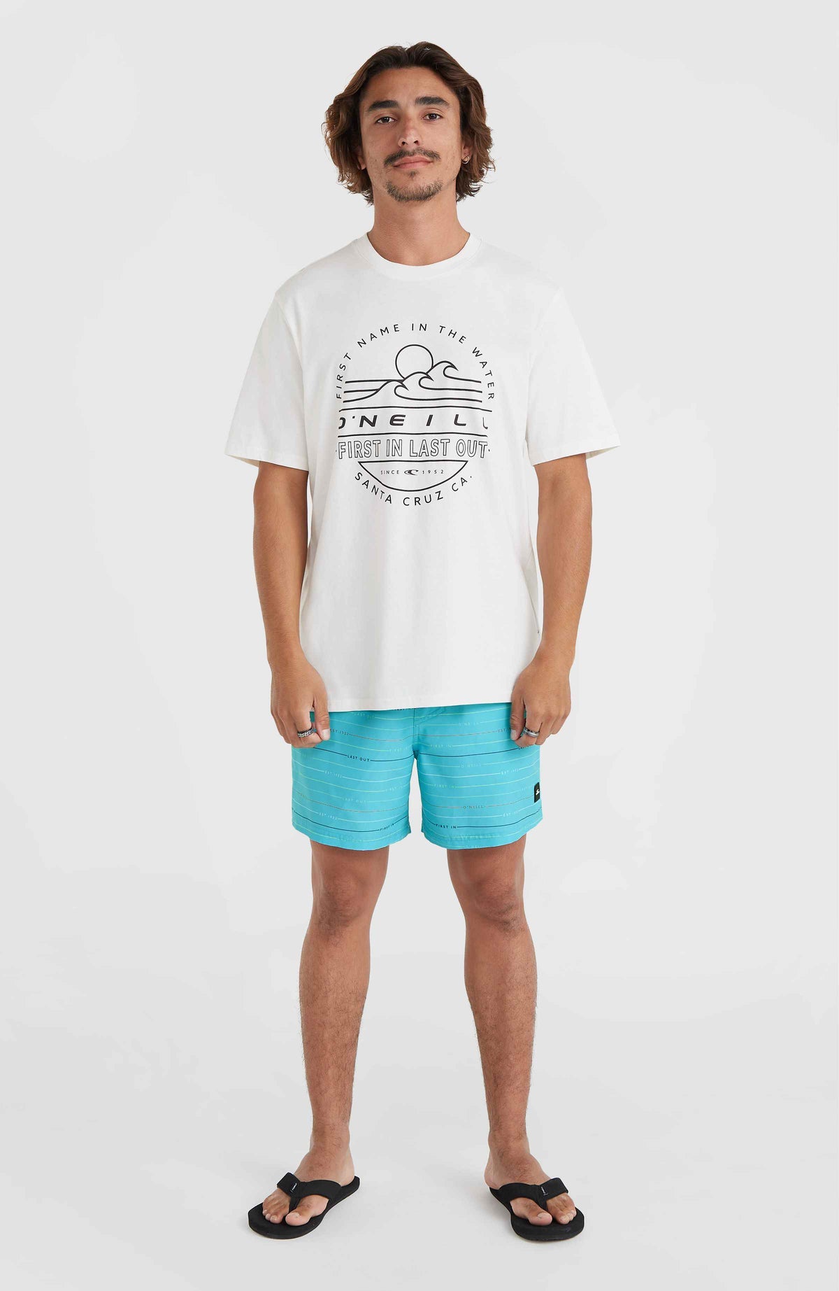 Jack O'Neill Cali First 15'' Swim Shorts | Blue First Name Stripe