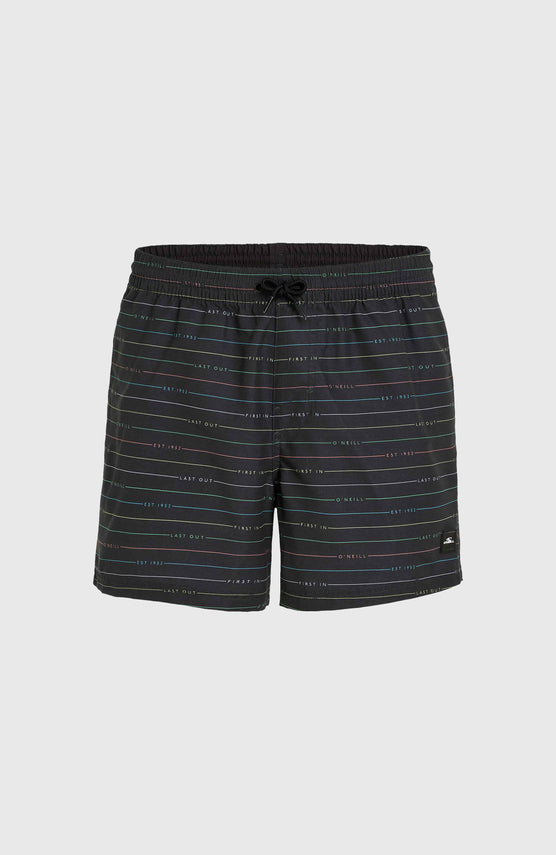 Jack O'Neill Cali First 15'' Swim Shorts | Black First Name Stripe