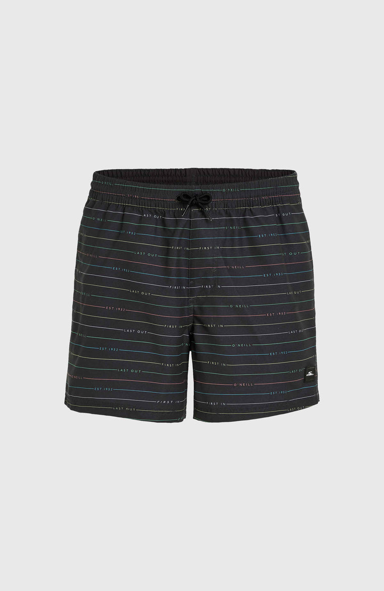 Jack O'Neill Cali First 15'' Swim Shorts | Black First Name Stripe