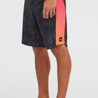 Hyperfreak Tech Panel 19'' Boardshorts | Black Pink/Orange Panel