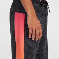 Hyperfreak Tech Panel 19'' Boardshorts | Black Pink/Orange Panel