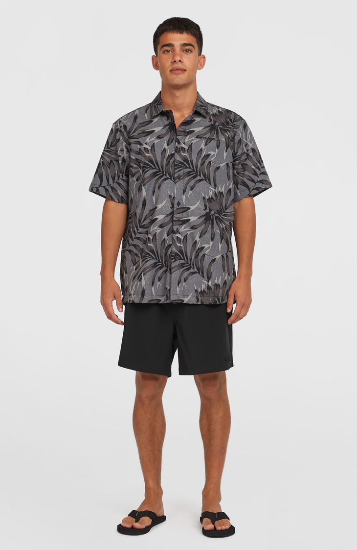 Pocket Print 16'' Swim Shorts | Black Out