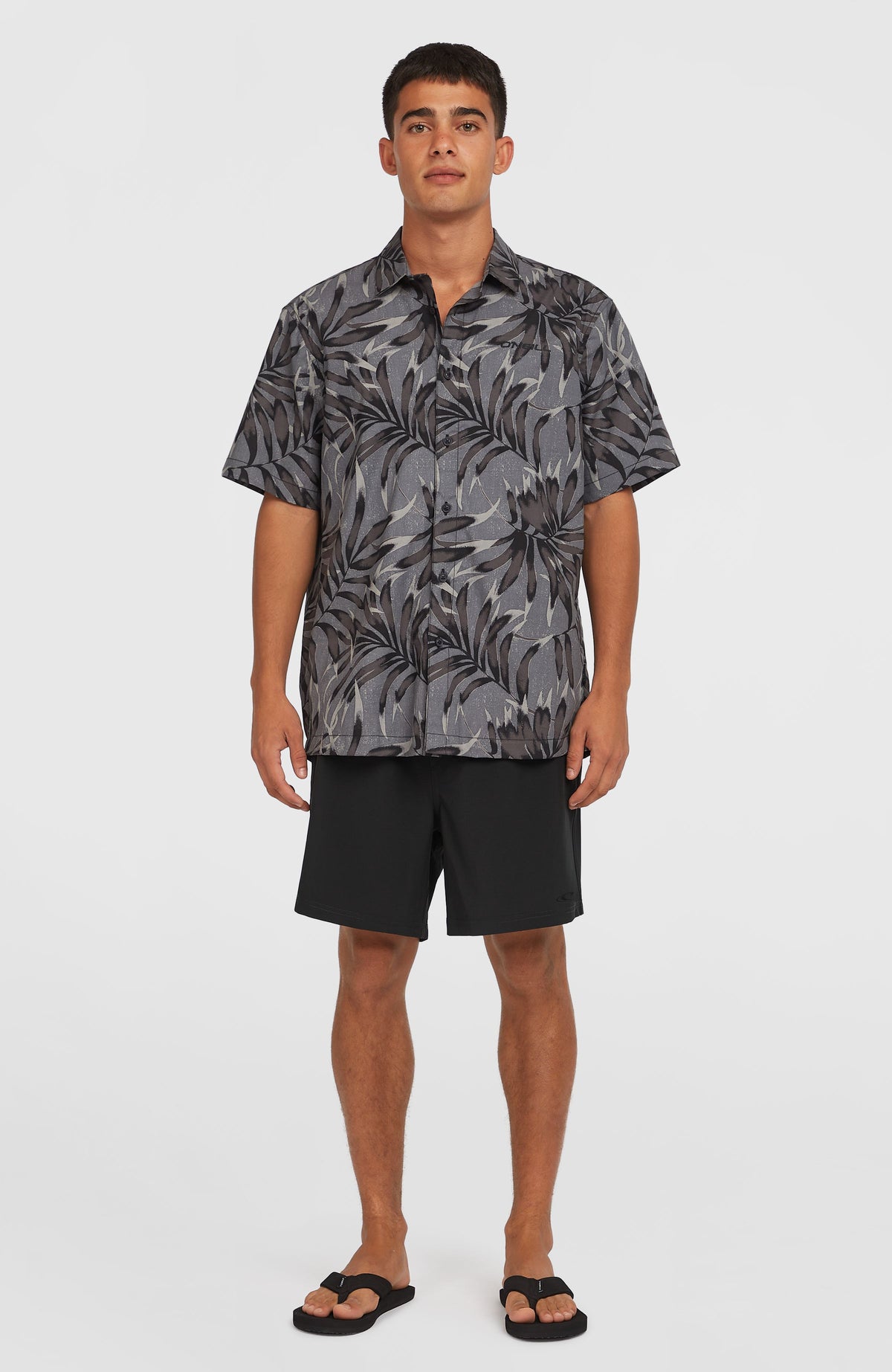 Pocket Print 16'' Swim Shorts | Black Out