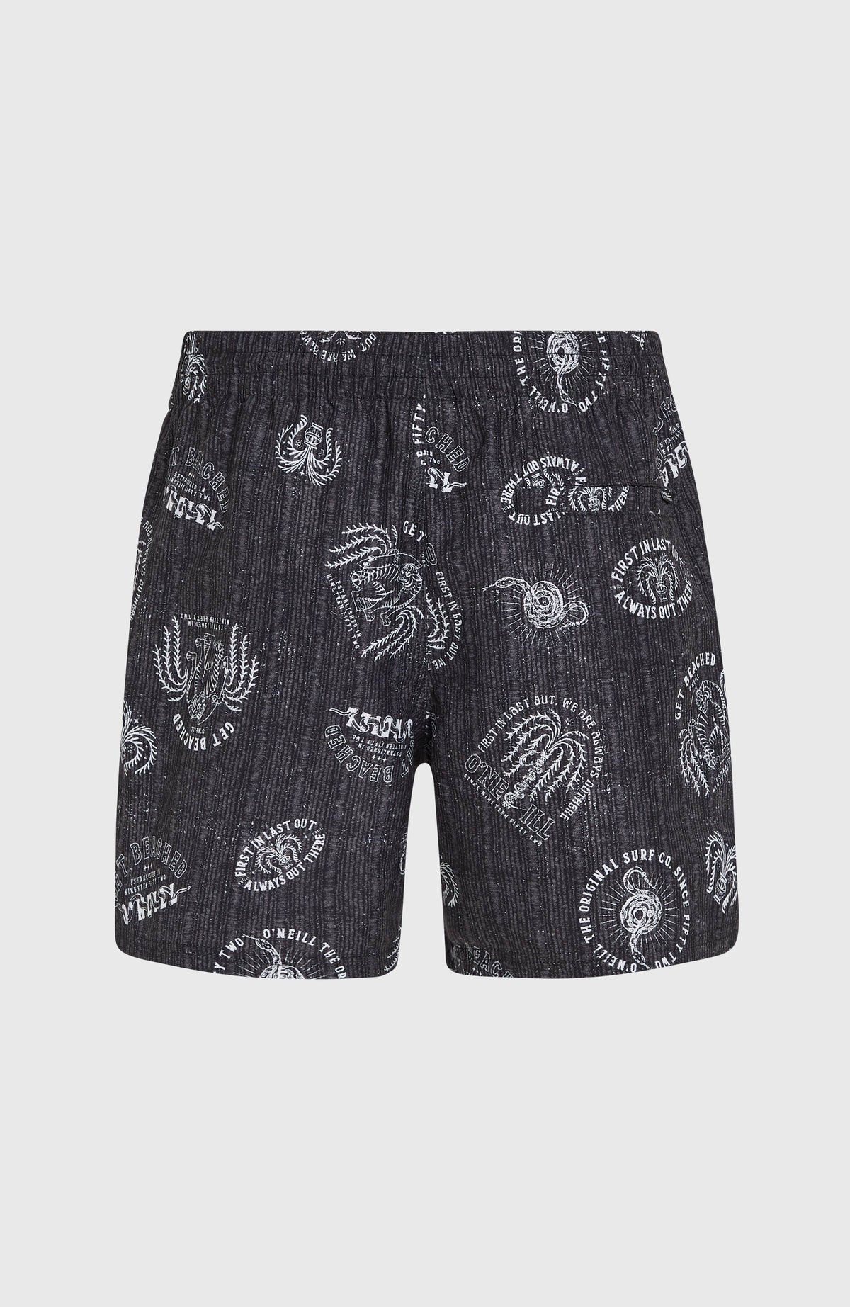Cali Print 15'' Swim Shorts | Black Mystical
