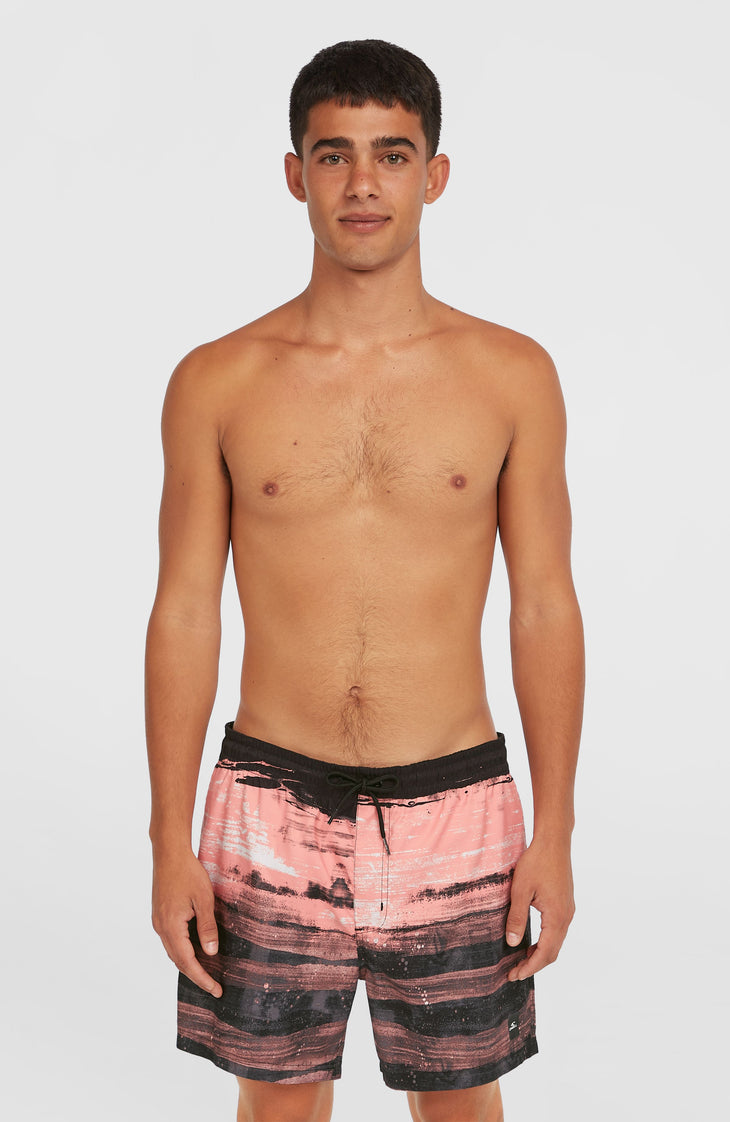Cali Gradient 15'' Swim Shorts | Coral Melted Texture
