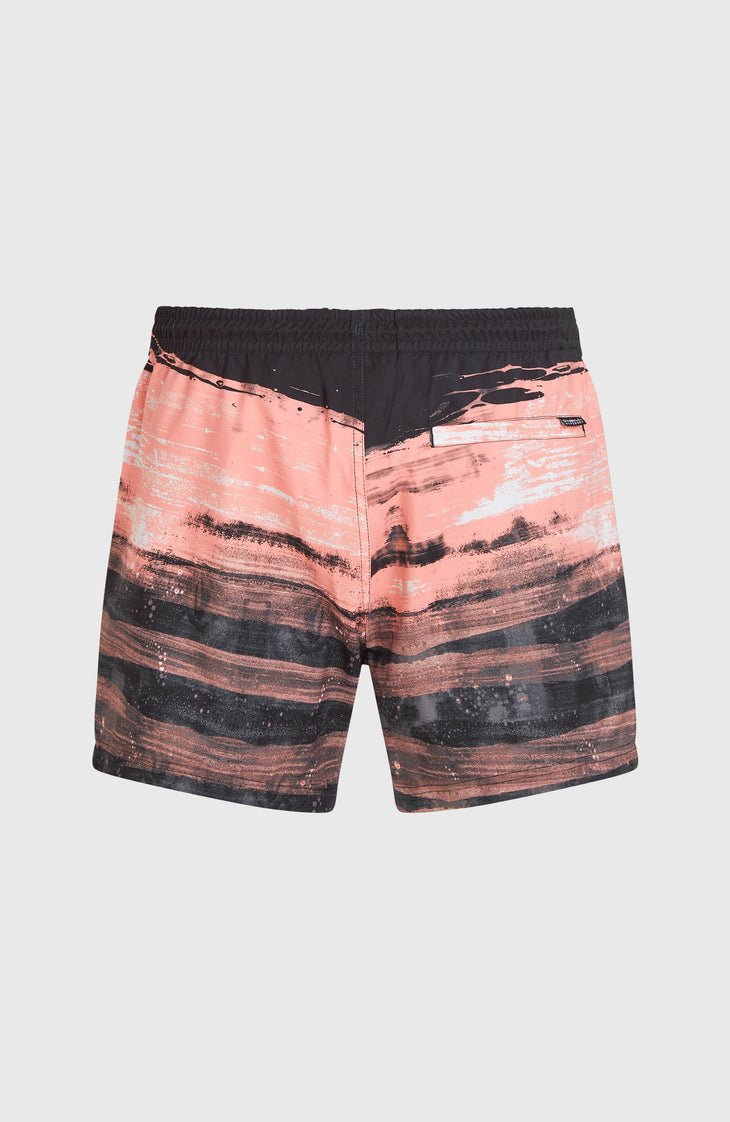 Cali Gradient 15'' Swim Shorts | Coral Melted Texture