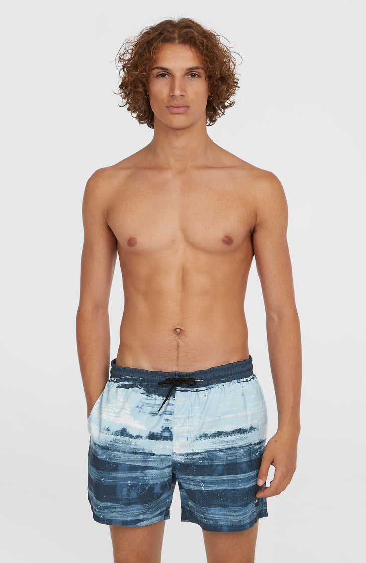 Cali Gradient 15'' Swim Shorts | Blue Melted Texture