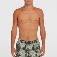 Cali Floral 16'' Swim Shorts | Green Dusty Flower