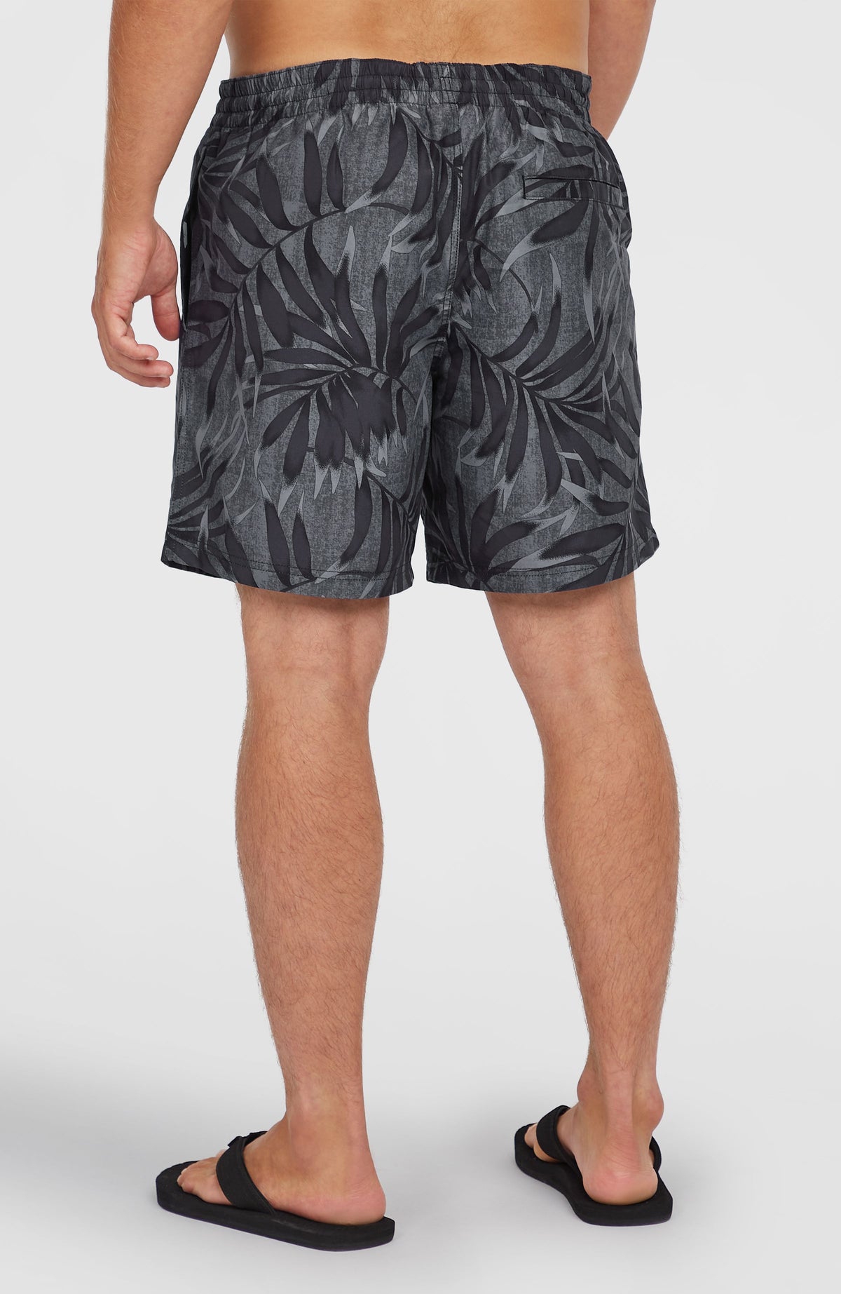 Cali Floral 16'' Swim Shorts | Black Dipped Leaves