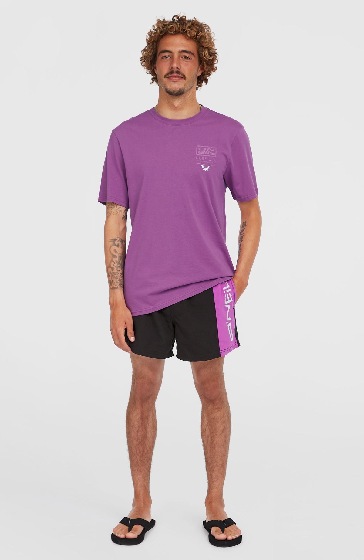 Retro 14'' Swim Shorts | Digitalis Colour Block