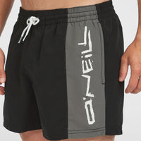 Retro 14'' Swim Shorts | Black Out Colour Block