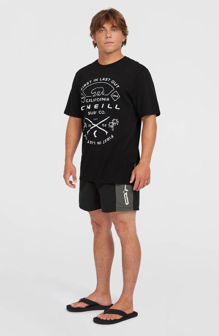 Retro 14'' Swim Shorts | Black Out Colour Block