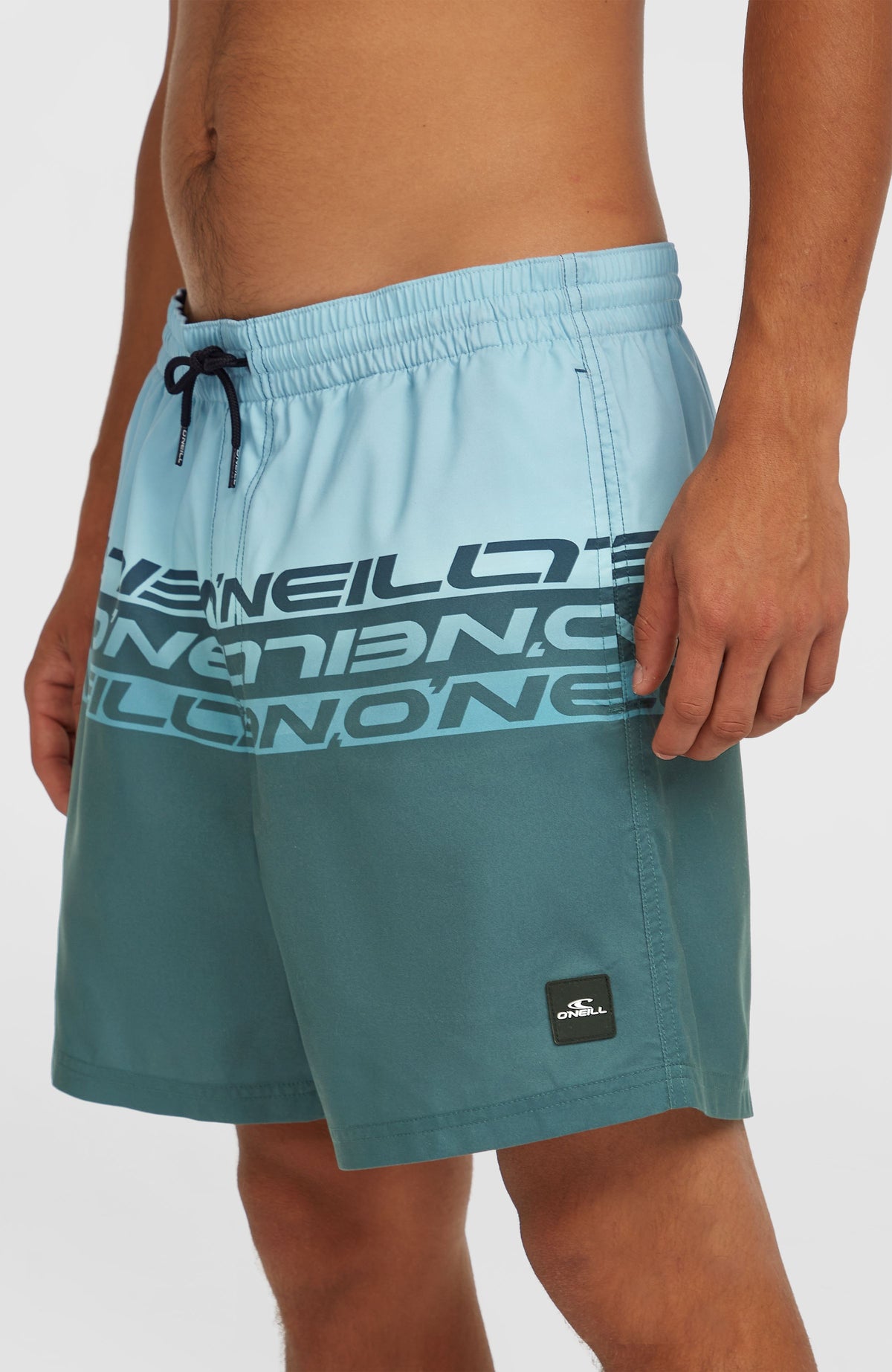 Cali Stripe 16'' Swim Shorts | Blue Upside Down