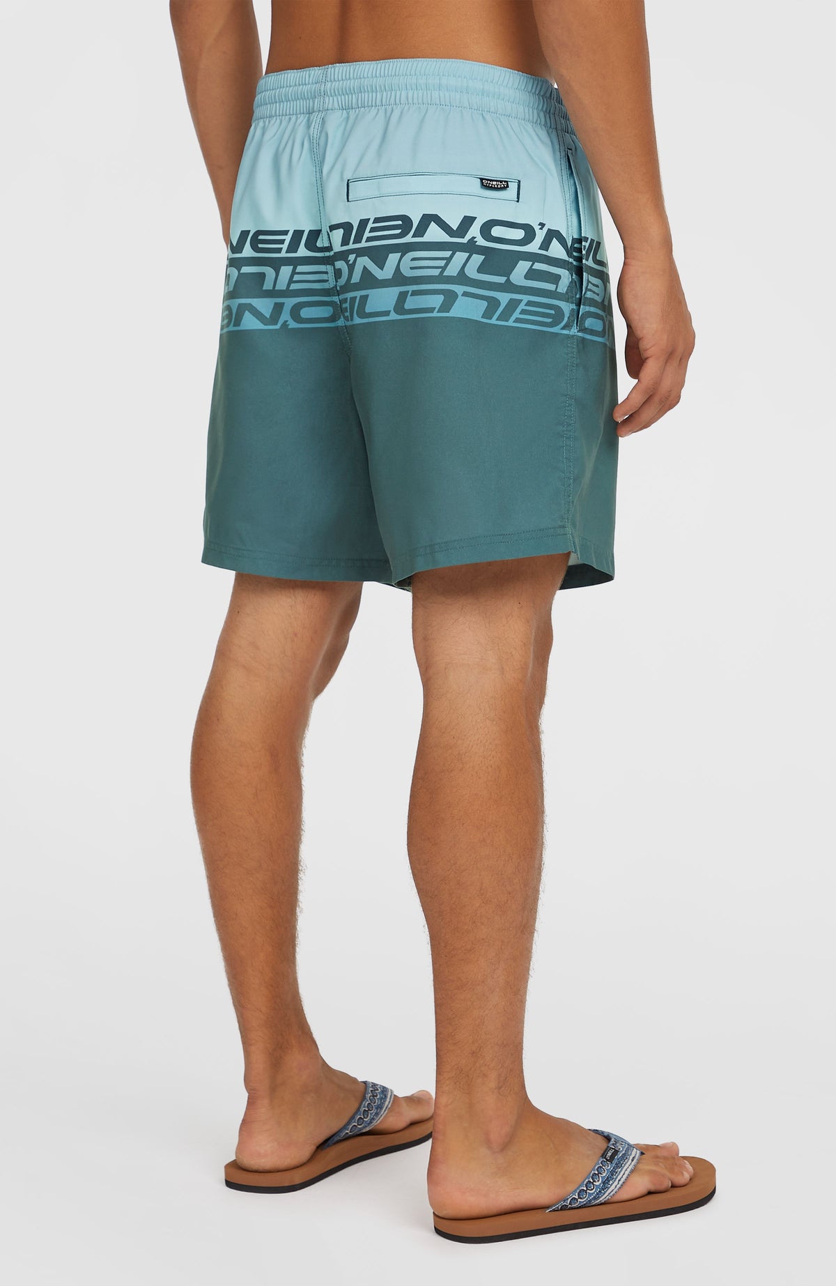 Cali Stripe 16'' Swim Shorts | Blue Upside Down
