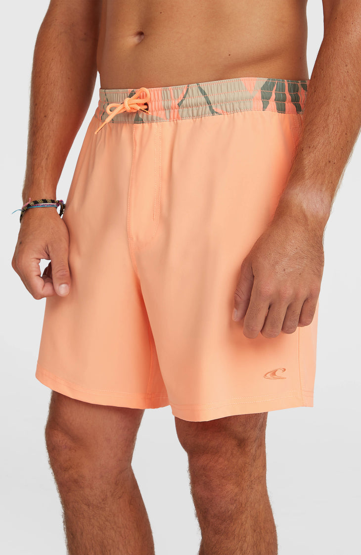 Pocket Print 16'' Swimshorts | Funky Peach