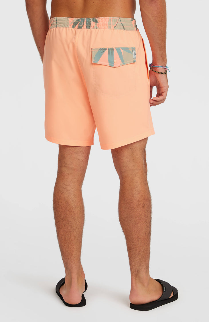 Pocket Print 16'' Swimshorts | Funky Peach