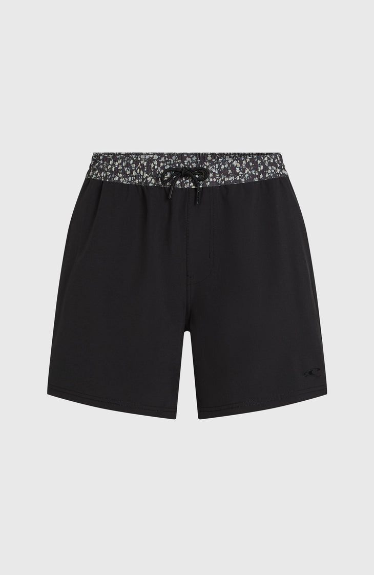 Pocket Print 16'' Swimshorts | Black Out
