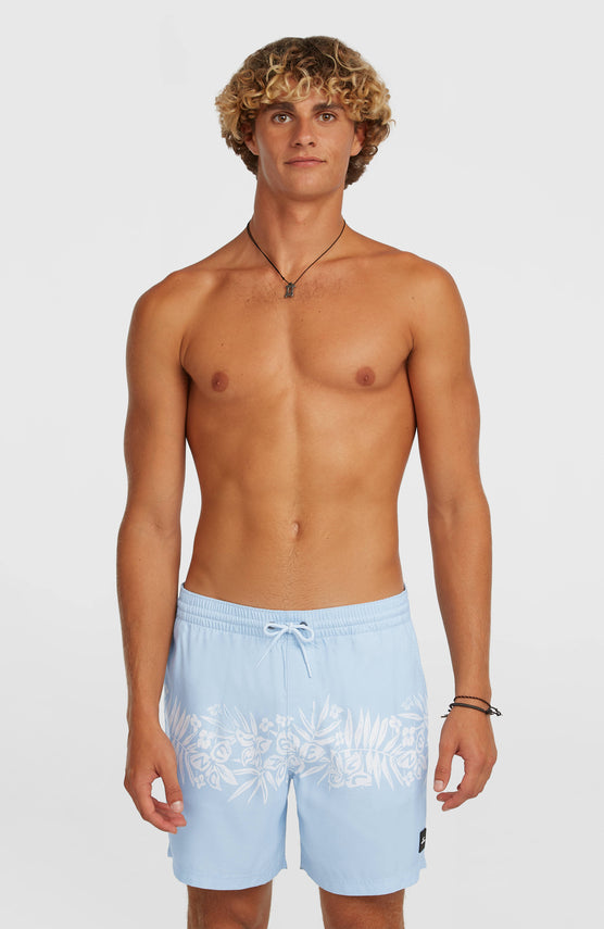 O'Neill Uni Flower 16'' Swimshorts | Light Blue Tropical Stripe