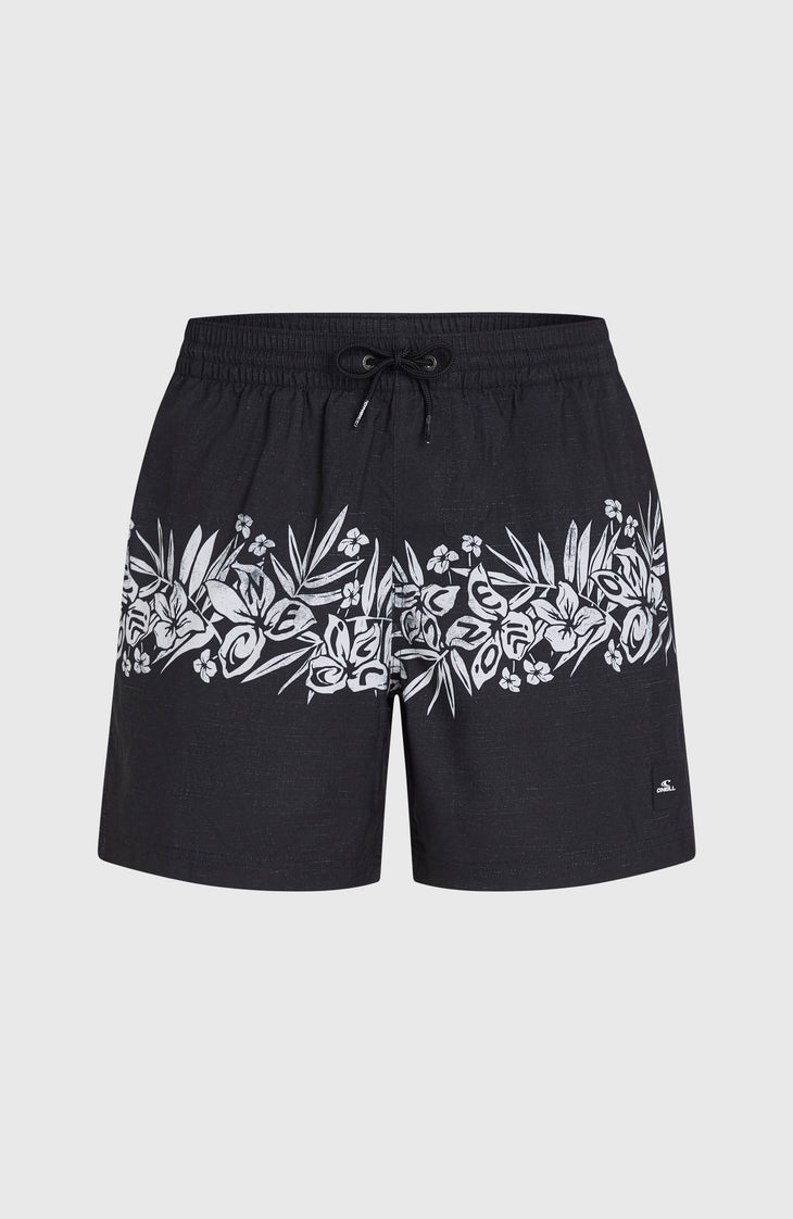 O'Neill Uni Flower 16'' Swimshorts | Black Tropical Stripe