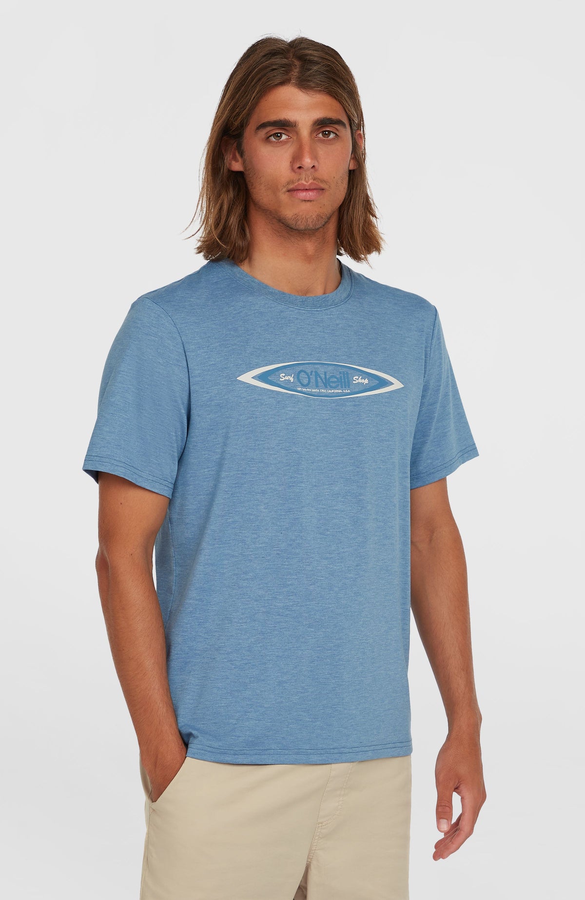 O'Riginals Hybrid Polygiene Graphic T-Shirt | Copen Blue