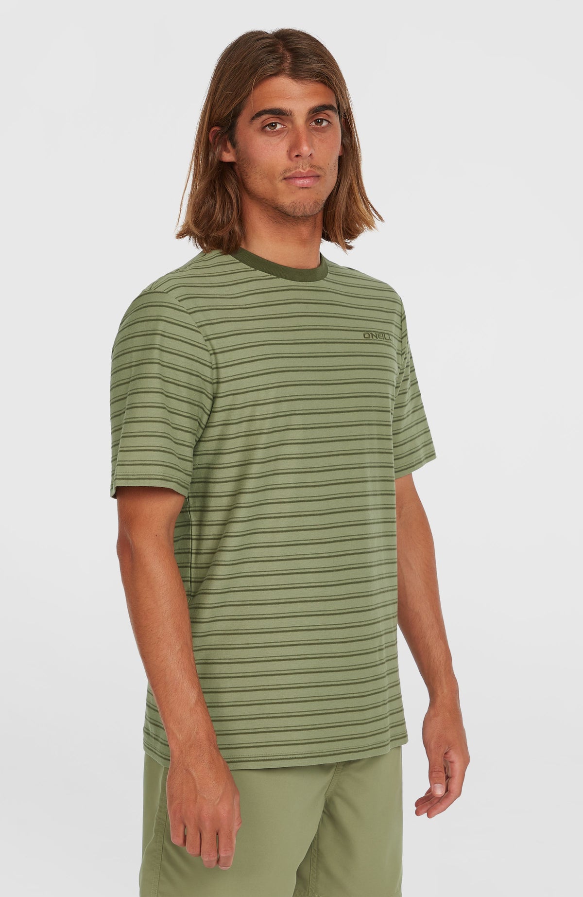Yarn Stripe T-Shirt | Green Cali Tee Stripe