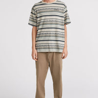 Ikat Jacquard T-Shirt | Grey Ikat Stripe