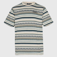 Ikat Jacquard T-Shirt | Grey Ikat Stripe