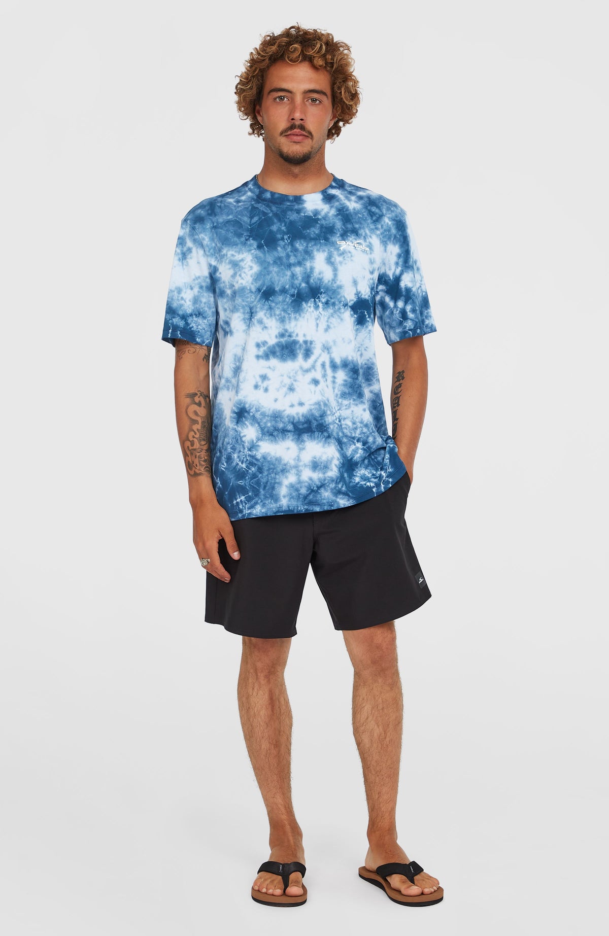Tie Dye Graphic T-Shirt | Blue Tie Dye Print