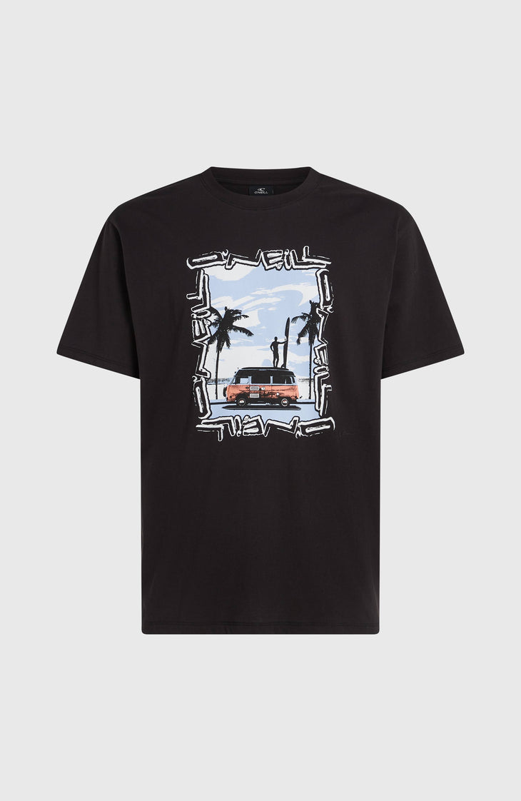 Photo Front Print T-Shirt | Black Out