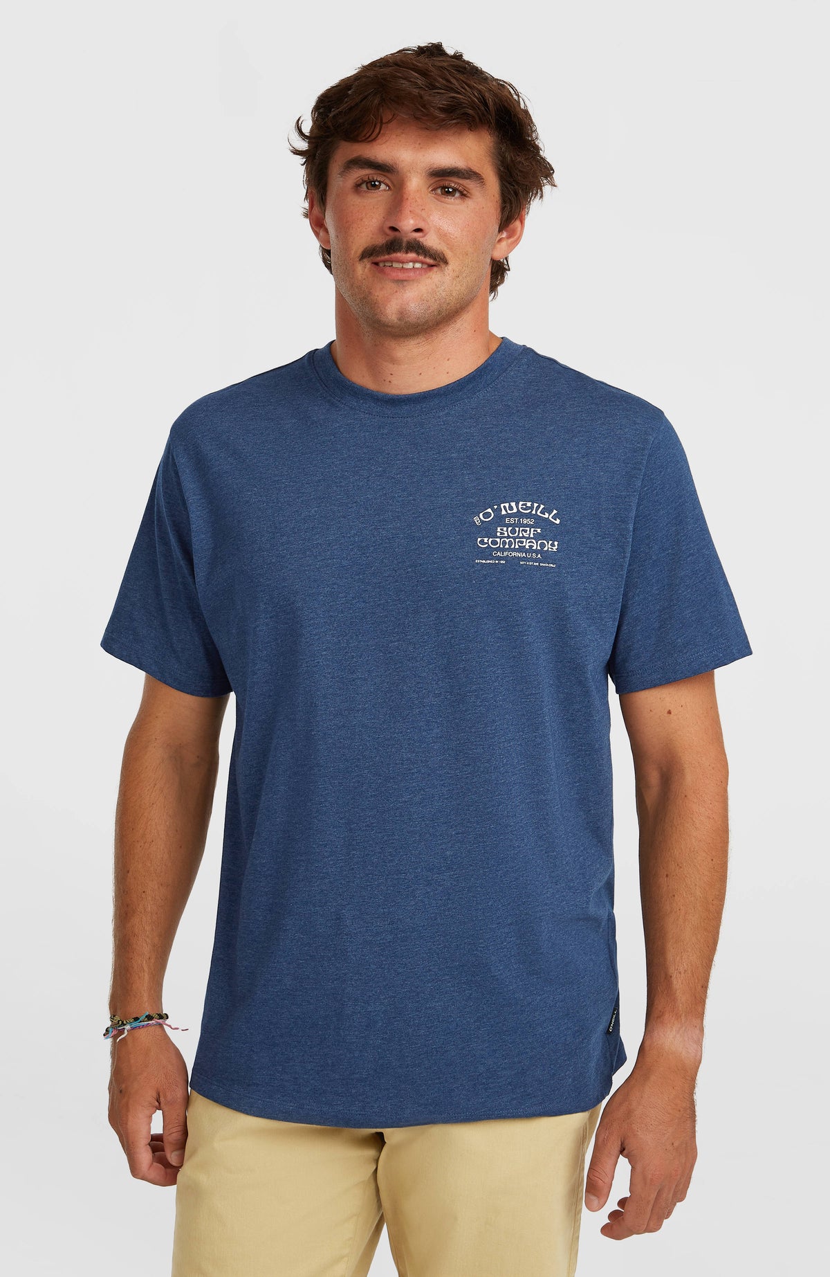 Melange Chest Print T-Shirt | English Evening