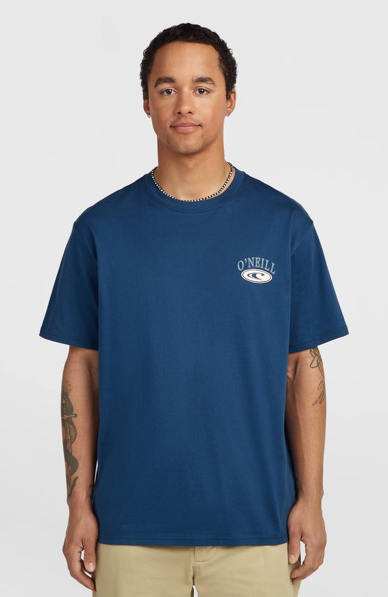 Muir Chest Print T-Shirt | Regal Blue
