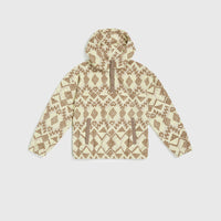 Superfleece Half-Zip Hoodie | Grey Retro Ikat