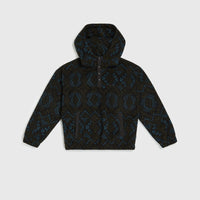 Superfleece Half-Zip Hoodie | Black Retro Ikat