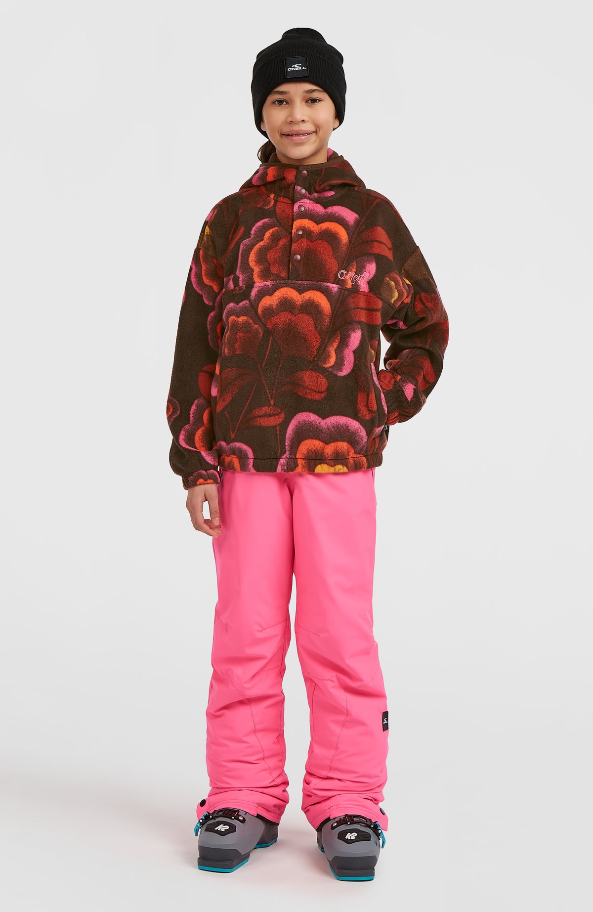 Superfleece Half-Zip Hoodie | Brown Originals Flower