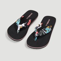 Ditsy Sun Sandals | Black/Blue Bluemchen