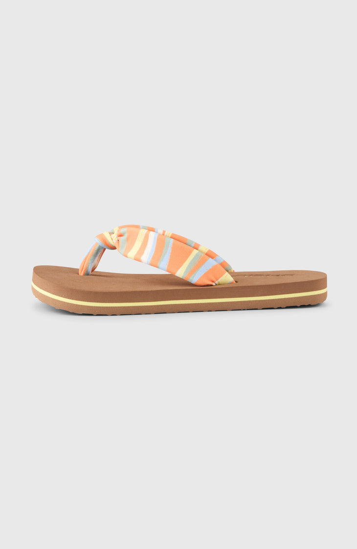 Ditsy Sun Sandals | Funky Peach Swirly