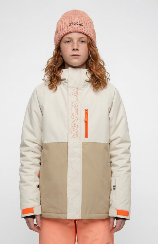 FWC'Cruz Raglan Snow Jacket | Linen White Colour Block