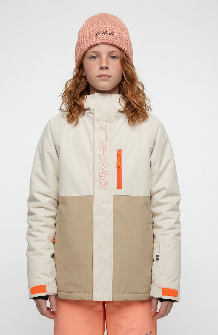 FWC'Cruz Raglan Snow Jacket | Linen White Colour Block