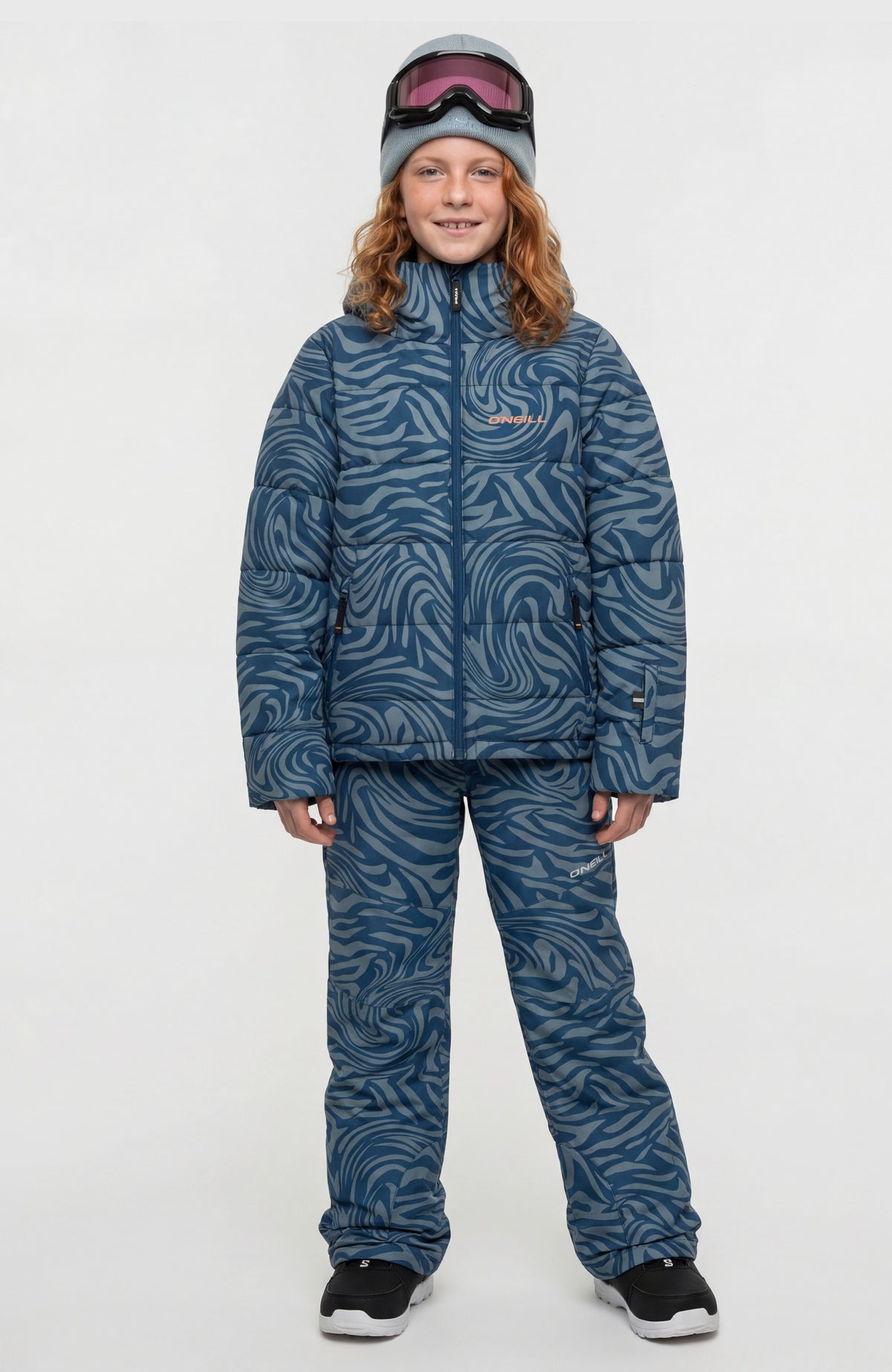 FWC'Cruz Puffer Snow Jacket | Blue Swirl Zebra