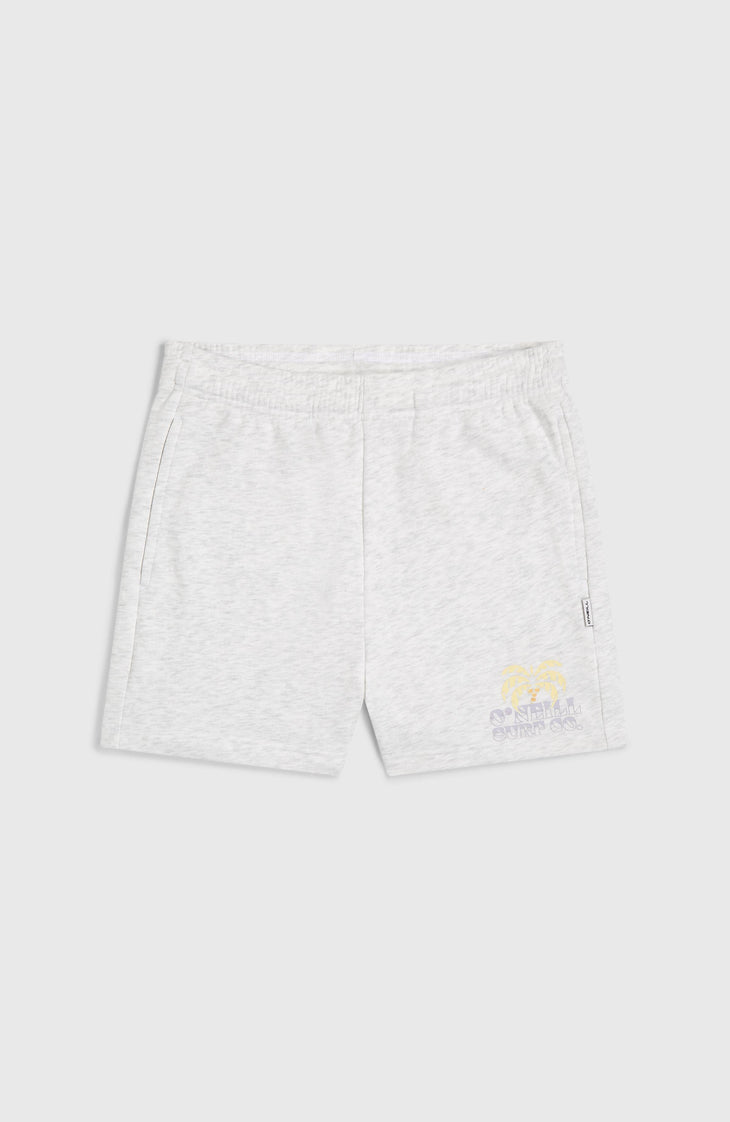 Heart Sweatshorts | White Melange