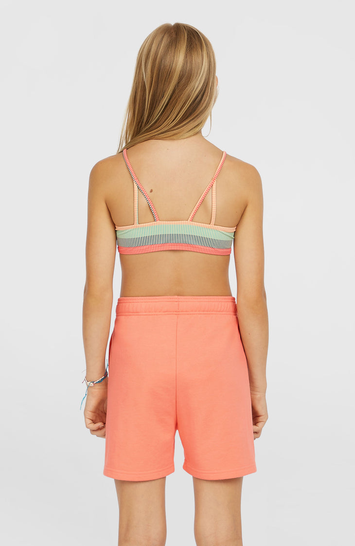 Heart Sweatshorts | Coral Pink