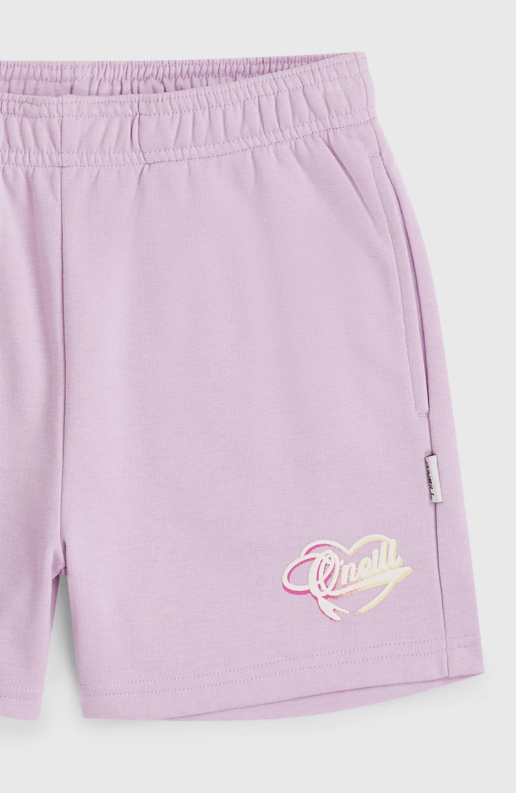 Essentials Script Sweatshorts | Pale Lavender