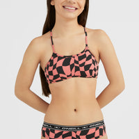 Sportclub Active Bralette Bikini Set | Pink Checkboard