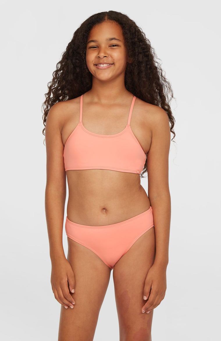 Essentials Bralette Bikini Set | Coral Pink