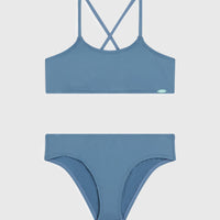 Essentials Bralette Bikini Set | Copen Blue