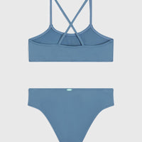 Essentials Bralette Bikini Set | Copen Blue