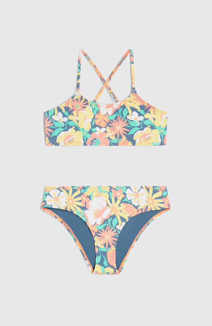 Essentials Bralette Bikini Set | Blue Santa Monica